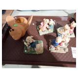 PIG FIGURINES + TERRACOTTA BEE