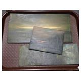 3 SMALL UNSIGNED DENNIS SHEEHAN LANDSCAPES