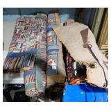 5 VINTAGE HOOKED RUGS