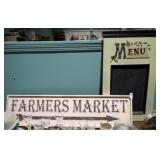 FARMER'S MARKET SIGN + SLATE MENU BOARD