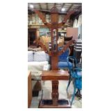 MIRRORED HALLWAY COAT TREE 32x76
