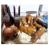 ASSTD WOOD CARVED ANIMALS