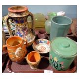 VASES & POTTERY W/ ROSEVILLE