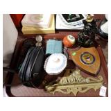BINOCULARS, PLAQUE, POTTERY, COMPASS, MORE