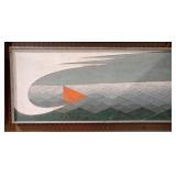 MIXED MEDIA OCEANSCAPE 35x16