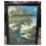 FRAMED MAXFIELD PARRISH PRINT 26x34