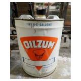 VINTAGE 5-GAL OILZUM CAN