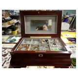 JEWELRY BOX W/ SOME CONTENTS