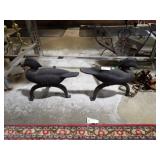 CAST DUCK ANDIRONS