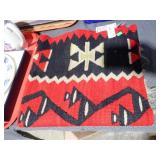 2 CONTEMPORARY VIBRANT RED TURKISH KILIMS 54x26