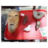 INUIT CARVINGS + ALASKAN MASK