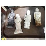 4 STONE ORIENTAL FIGURES