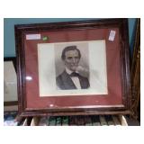 CURRIER & IVES LINCOLN PRINT 23x19