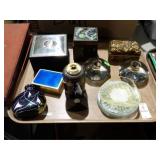 DESK BOXES, VASES, PAPERWEIGHTS