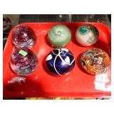 GLASS PAPERWEIGHTS, MOST SIGNED