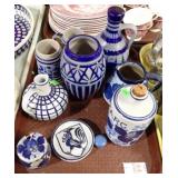 SIGNED BLUE POTTERY