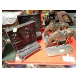 2 SETS BOOKENDS W/ HORSE, ALTAR OF LOVE