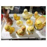 NAPCOWARE CHICKS + PAPIER-MACHE BUNNY