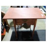 REDWASHED TIGER MAPLE BREADBOARD TABLE 28x28