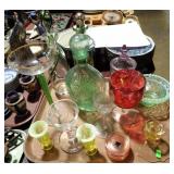 ART GLASS W/ DECANTERS & MORE