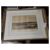 3 FRAMED ETCHINGS 18x15