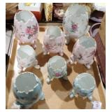 8 PORCELAIN CRACKED EGG VASES
