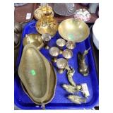 BRASS PCS W/ ANIMALS, BOWLS, MORE