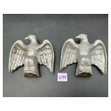 Pair of Cast Aluminum Snow Birds Standard...