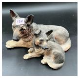 Homco 1990 German Shepherd Mother and Puppy...
