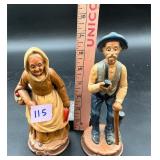 MCM Kitschy Figurine Lot  Old Man with Pipe &...