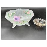 Lancaster Glass 'Kay' Frosted 3-Footed Bowl &...