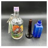 Antique Apothecary & Decorative Glass Trio