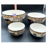 Birdhouse Pattern  Bowls - Nesting Set