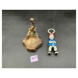 Pair of Vintage Cast Iron Items. Bottle Opener...