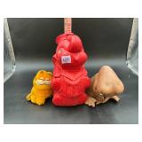 Red Plastic Elephant Sailor Coin Bank with...