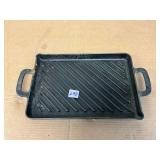Food Network Cast Iron Rectangular Grill Pan w/...