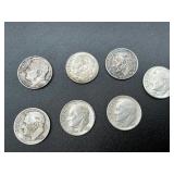7 Roosevelt Silver Dimes