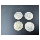 4 Kennedy 40% Silver HalvesLot of four United...