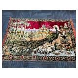 Peacock Garden Tapestry Rug / Wall Hanging w/...