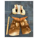Child Size Western Cowboy Chaps & Rabbit Fur...