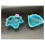 Fenton Turquoise Blue Opalescent Hobnail BonBon...