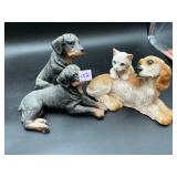 Homco 1980 Canine Companions Figurine Lot -...