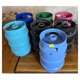 Painted Mini Beer Kegs - Lot of 7