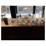 Assorted Souvenir Travel and Sports Shot Glasses