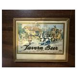 Framed Ye Tavern Beer Label