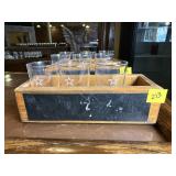 LBC Wooden Beer Flight Set with Glasses
