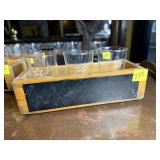 LBC Wooden Beer Flight Set with Glasses