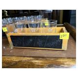 LBC Wooden Beer Flight Set with Glasses