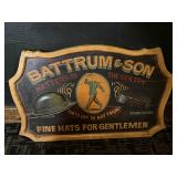 Battrum & Son Gentlemen's Hats Advertising Sign