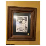 Framed Ye Tavern Beer 'Banks of the Nile' Ad
